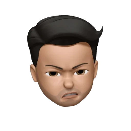 enfrentar, asiático, animoji, humano, memoji apple