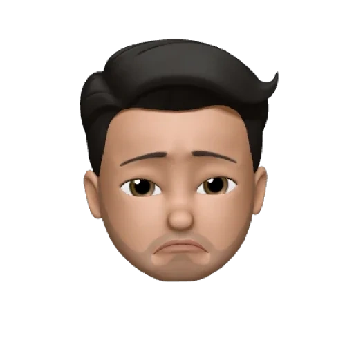 face, asian, memoji, human, sad memoji man