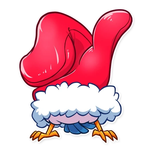 pollo, caricatura de pollo rojo