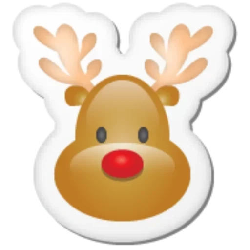 cervo, icona del cervo, emoji capodanno, rudolf deer babbo natale