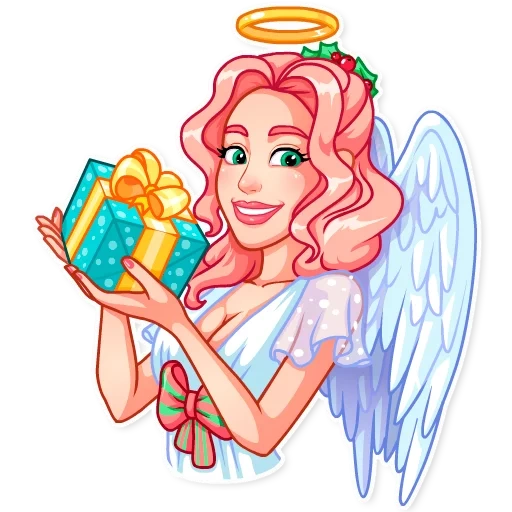 ángel, regalo, ángel de navidad