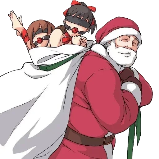 anime, new year, santa claus anime, christmas anime, new year's anime