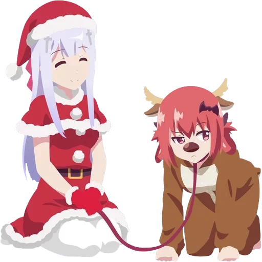 anime, gabriel dropout, anime characters, new year's anime art, anime christmas gabriel