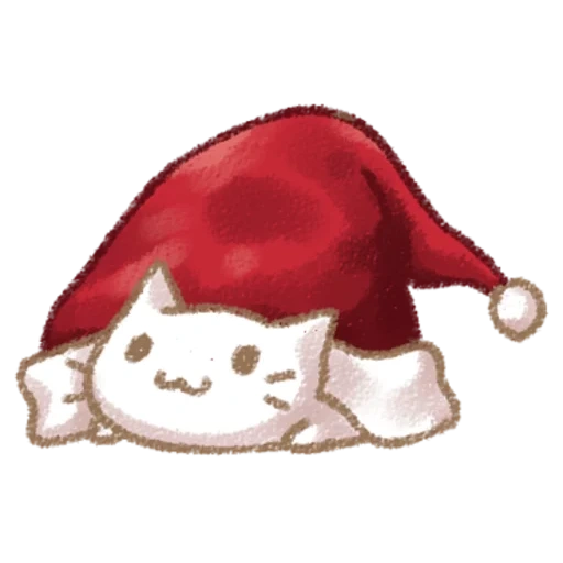 gato, chapéu de ano novo, desenho animado de caps de ano novo