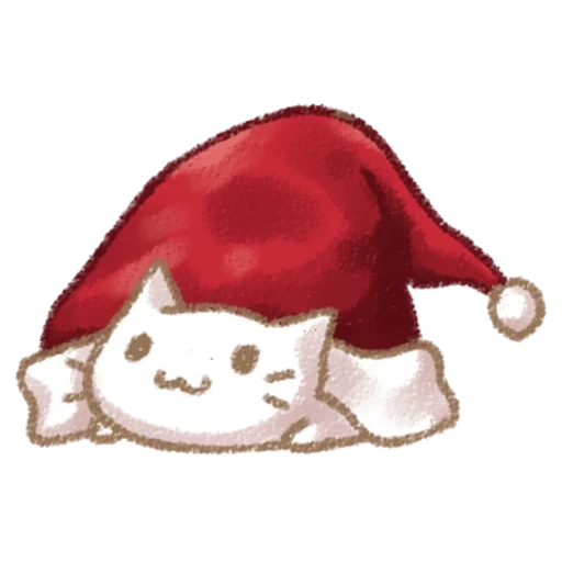 cat, new year's hat, santa hat cartoon