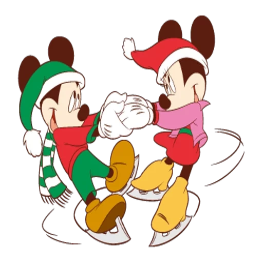 mickey mouse, mickey mouse santa claus, natal mickey mouse, tahun baru mickey minnie, sampul mickey mouse santa claus