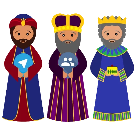 reyes magos, christmas clipart, sage avec un fond transparent, oriental king vector, sage christmas color pattern