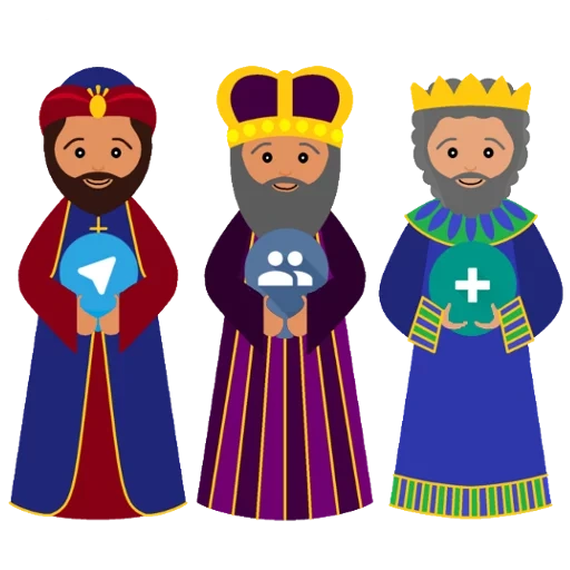 king, trois rois, reyes magos, los reyes magos, sage avec un fond transparent