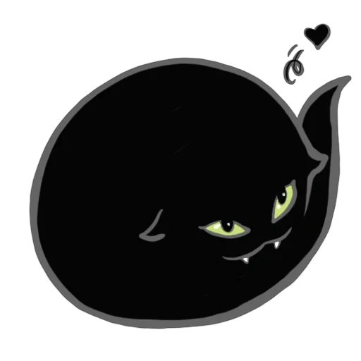 кот, кошка, черный кот, чёрная кошка, смайлик черный кот