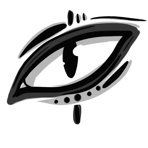 vettore per gli occhi, icona dell'occhio, simbolo dell'occhio, logo oculare, l'occhio del monocromatico