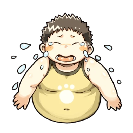 immagine, carne anime, ragazzo grasso, personaggi anime, anime dei personaggi chibi