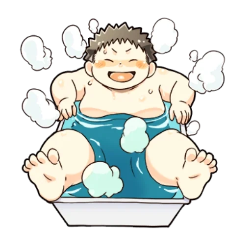 animation, animation creativity, anime baby, cartoon character, a fat boy