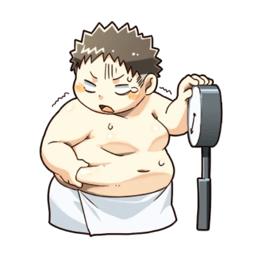 рисунок, шотакон, nikubo pixib, толстый мальчик, персонажи аниме