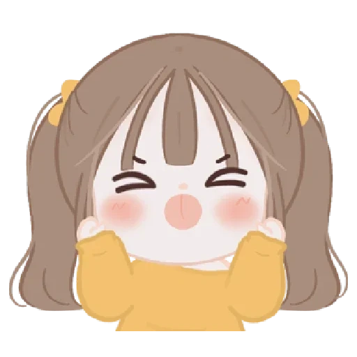 sile, emoji, gambar, chibi chan