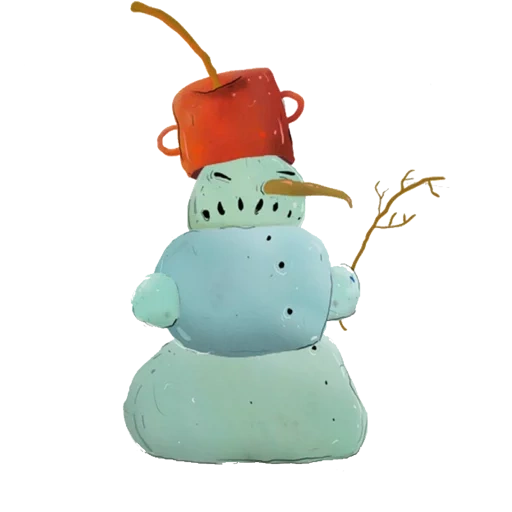 yeti, bonhomme de neige d'hiver, figurine de bonhomme de neige, décorez le bonhomme de neige, jeu d'épouvantail amanita design