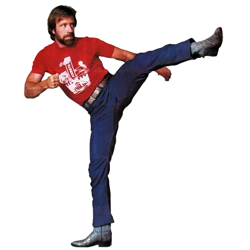 chuck norris, chuck norris jeans, chuck norris memukul kakinya, aksi jeans chuck norris, chuck norris action jeans
