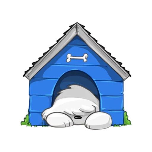 stand, niches pour chiens, niches pour chiens, icône de cabine de chien, cartoon dog house