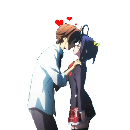 beijo de stoton rickka, rickka takanashi beijo, a excentricidade do amor de anime não é um obstáculo a um beijo