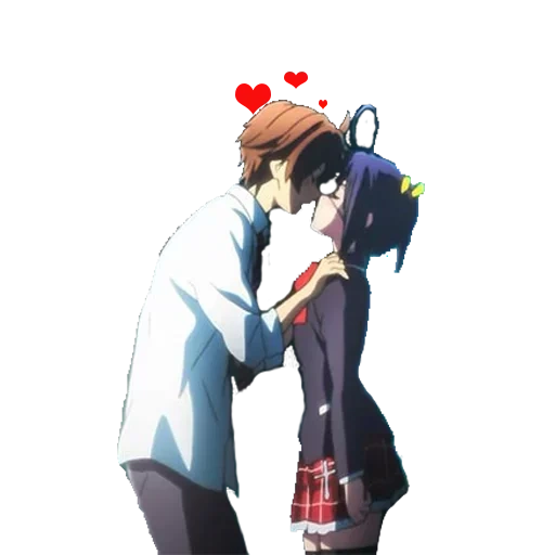 bacio di saton rickka, rickka takanashi kiss, l'eccentricità dell'amore anime non è un ostacolo per un bacio