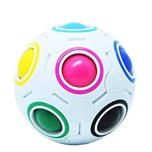 bola puzzle, bola puzzle 7cm, teka-teki orbo-shar, yj rainbow ball 3d fecel, magic rainbow ball