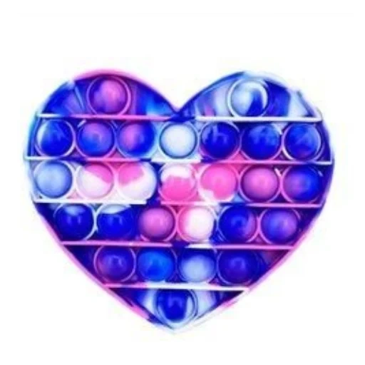 cuore, cuore blu, popular it heart, cuore di compressione giocattolo, pop it anti-pressure cuore blu