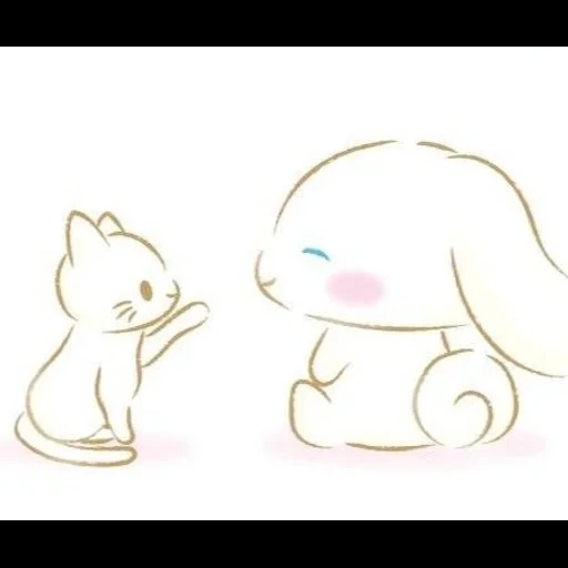cat, lovely couples, cinnamoroll, the drawings are cute, cinnamoroll transparent background