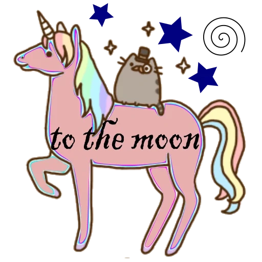 licorne, licorne, pushin licorn, pousser kat unicorn, pushin kat licorn