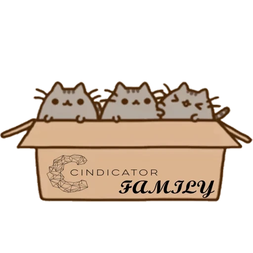 пушин, pusheen, пушин кэт пип, pusheen the cat, кот пушин коробке