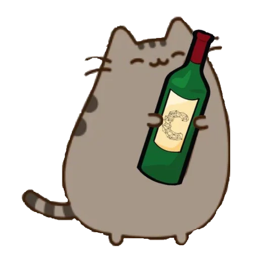 pusheen, pushin kucing, pusheen cat, pusheen cat, anggur pushin kucing