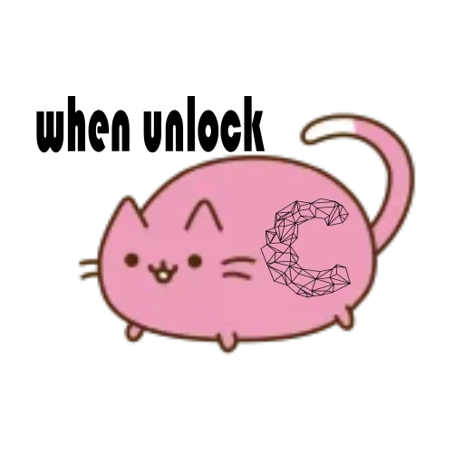 pusheen, kawai gato, gato psíquico, pushenze gato, pequeño sello