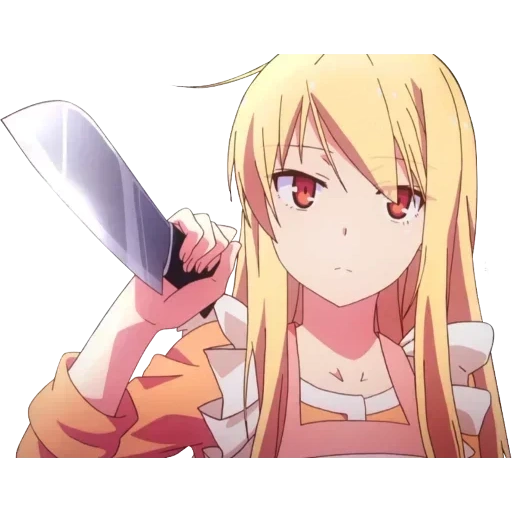 sakuraso, sina masiro mit einem messer, anime cat sakuraso, die katze sakuraso mashiro, sakurasou kein haustier na kanojo