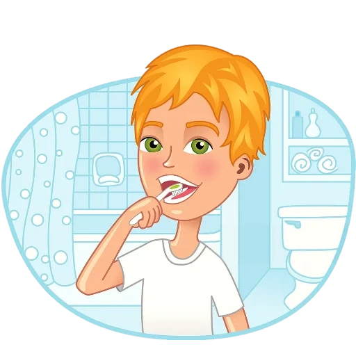 мальчик, brush teeth, clean teeth, мальчик чистит зубы, clean my teeth vector