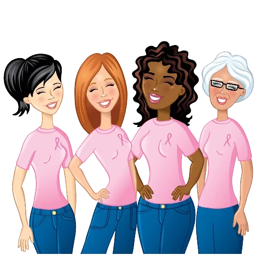 женщина, breast cancer, leader helps team grow, breast cancer awareness, рисунки группа женщин вектор