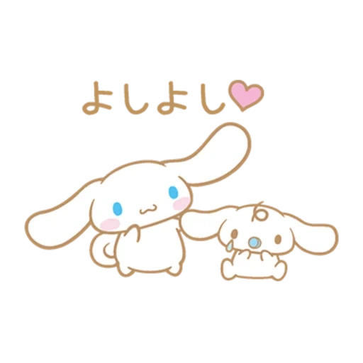 каваи, sanrio, иероглифы, cinnamoroll, кролик cinnamoroll