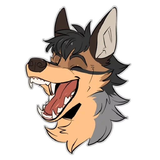 lobo, peludo, feias peludas, furri emoji, furry 512x512