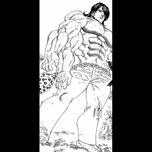 baki fighter, combatiente de cómic baki, guerrero baki khan mabaki, siete pecados, siete crímenes cómicos