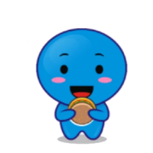 cipul, emoji, a toy, blue smile, smiley is blue