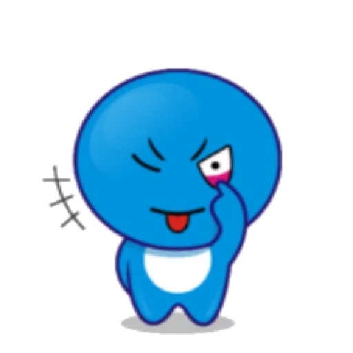 cipul, anime, personnes, blue smiley