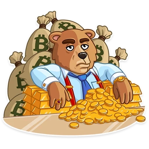 toro, orso, orso amico, sopportare di soldi