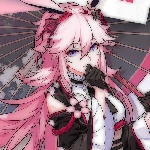 yae sakura, menina anime, rabino elsward, papel de animação, honkai impact 3 rd