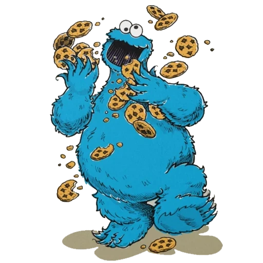 briciole di pane, cookie monster vector, modello di cookie monster, cookie monster è pazzo, animazione cookie monster