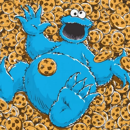 briciole di pane, cookie monster, cookie monster, cookie monster vector, cookie monster è pazzo