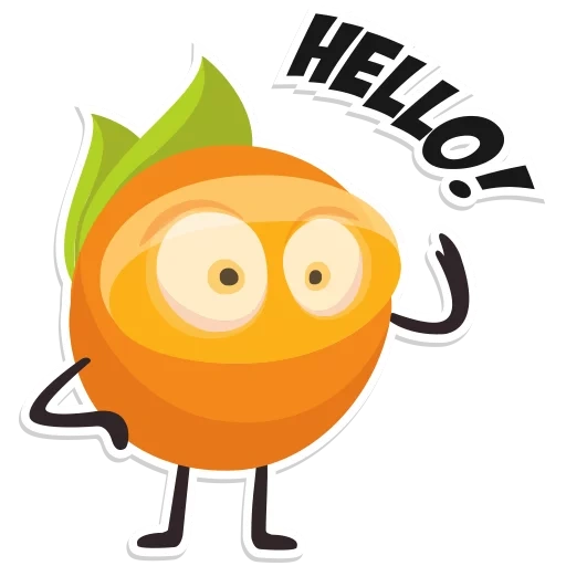 fruta, naranja, mango alegre, carácter naranja, vector de carácter naranja