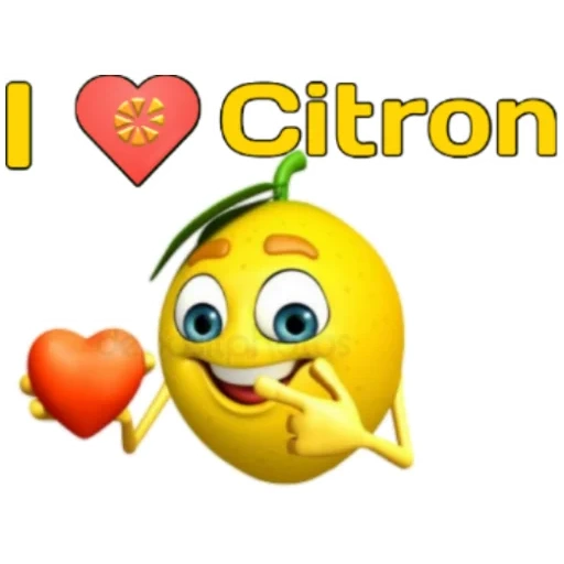 guawa smileik, fröhliche mango, zitronencharakter, cartoon mit zitrone, zitronen cartoon charakter