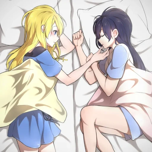 anime di yuri, coppia di anime, anime girl, anime umi sonoda yuri, anime idol master yuri