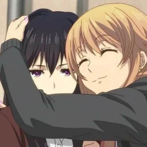 citrus, picture, yuri anime, anime characters, citrus anime hugs