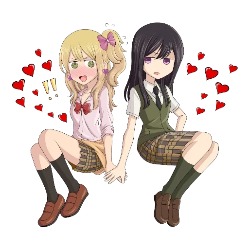 foto, anime girls, arte do anime citrus, caracteres cítricos yuri, anime citrus yuzu harumi