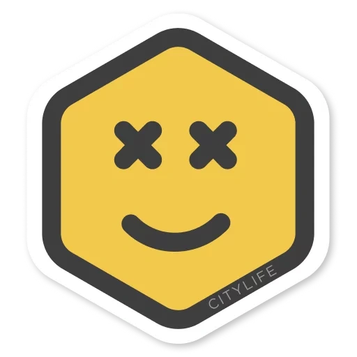 x_x smiley face, smiley face icon, smiley face badge, logo smiling face, cross smiling face