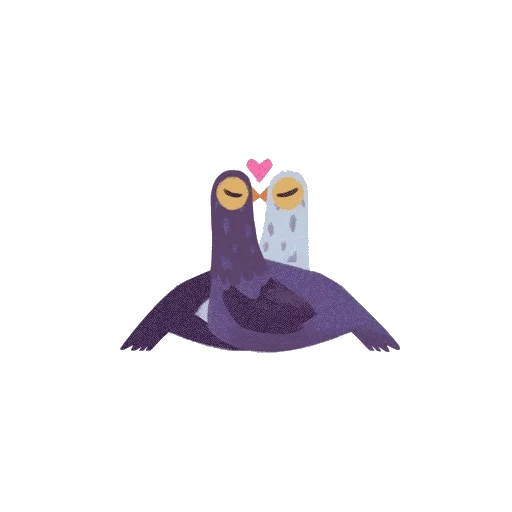 palomas de basura, la paloma es divertida, pájaro violeta, pájaro violeta, paloma de dibujos animados