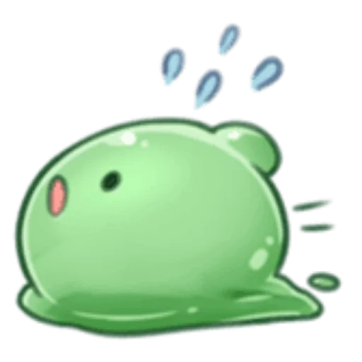 vase, vase, limon vert, animation de slime, image floue